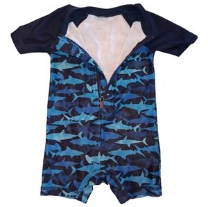 Shark one piece rash guard